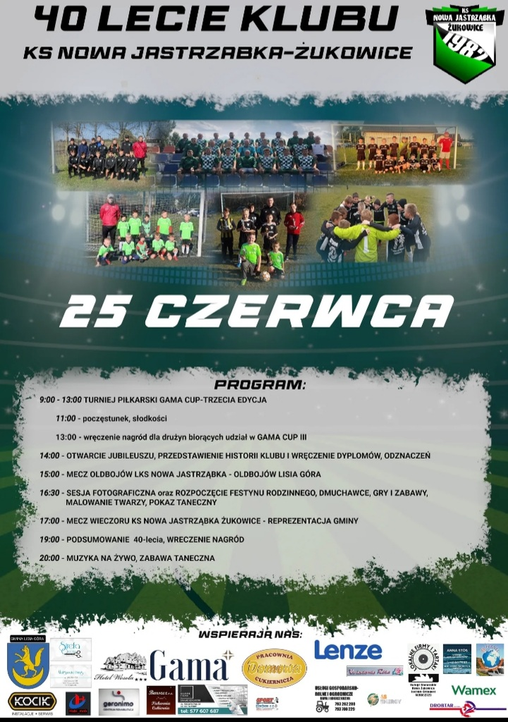40 lecie klubu sportowego KS Nowa Jastrząbka- Żukowice
