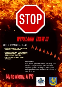 plakat stop wypalaniu traw